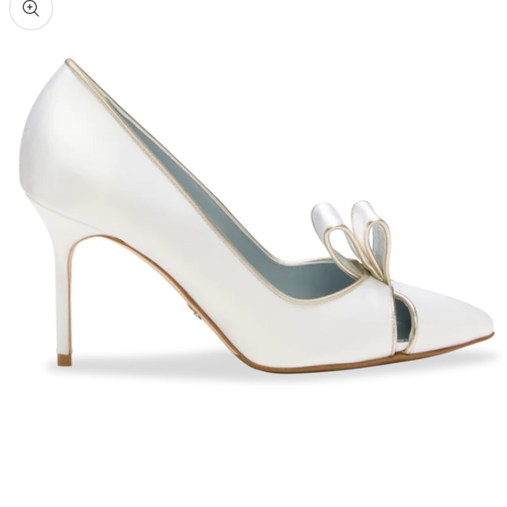 Sarah Flint 85 White Satin Heels Size 37